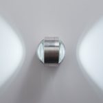 DELIFE LED Wandleuchte Zid Silber 2 Watt Aluminium gebürstet, Wandleuchten