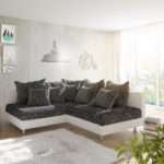 DELIFE Ecksofa Clovis Weiss Schwarz Ottomane Links Modulsofa, Design Ecksofas, Couch Loft, Modulsofa, modular