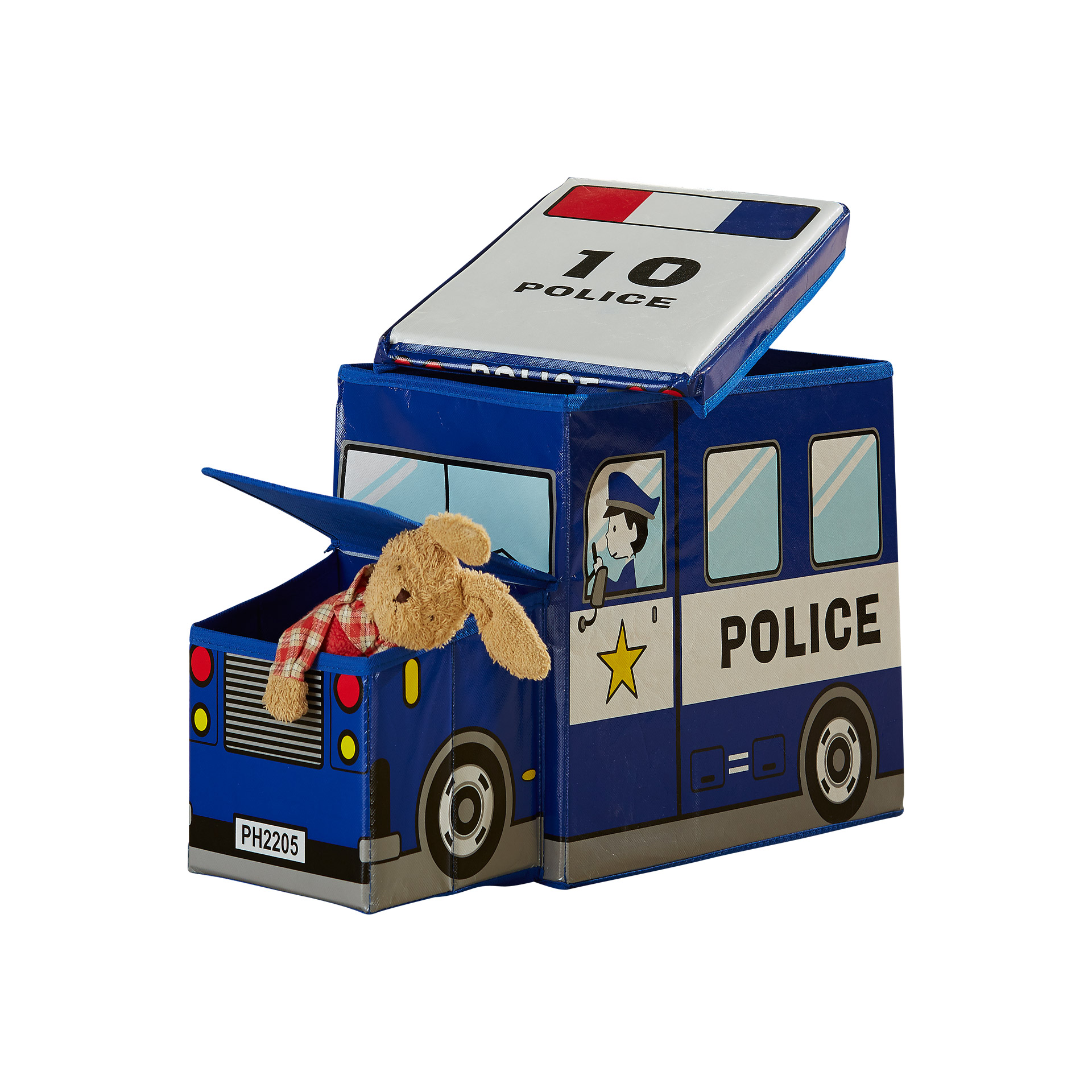 Sitzbox Polizeiauto (blau)