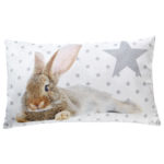 Zierkissen Bunny (30x50, weiß-grau)
