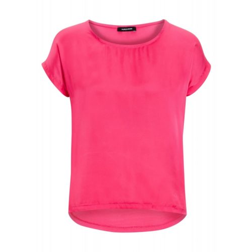 Shirt mit Satinfront, pink
