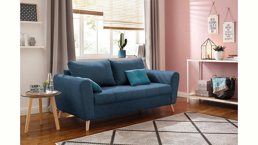 Home affaire 2, 5-Sitzer »Penelope« mit feiner Steppung im Sitzbereich, skandinavisches Design