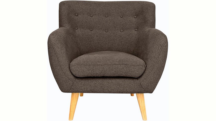Home affaire Sessel »Noris« mit Zierknopfheftung im Rücken, skandinavischer Stil, Holzfüße