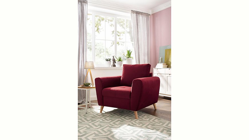 Home affaire Sessel »Penelope« mit feiner Steppung im Sitzbereich, skandinavisches Design