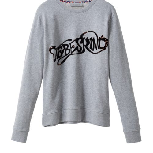 Liebeskind Berlin - Sweatshirt mit Logoprint, Grau/Schwarz, Größe XXL