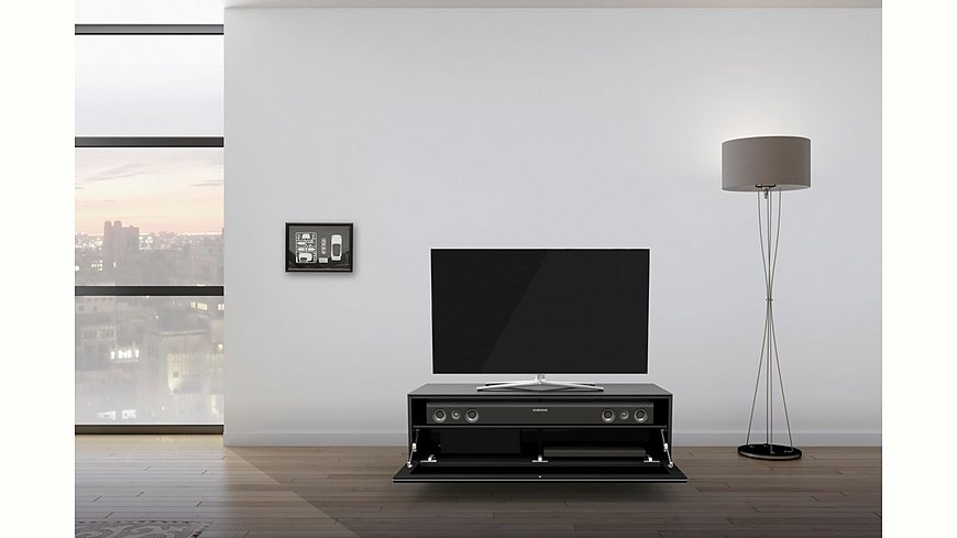 SPECTRAL TV-Lowboard »just-racks JRL1101S« mit stoffbespannter Klappe, Breite 110 cm