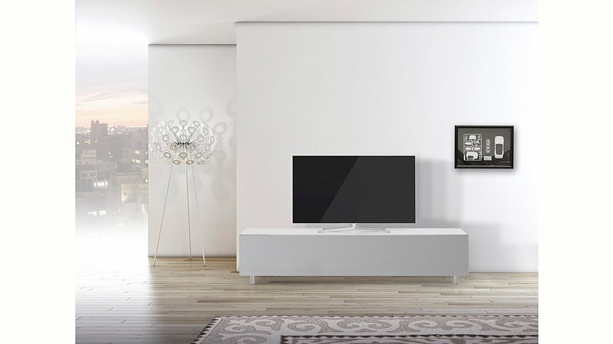 SPECTRAL TV-Lowboard »just-racks JRL1651S« mit stoffbespannter Klappe, Breite 165 cm