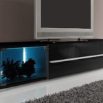 TV-Lowboard, mit 2 Vitrinenfächern, Breite 141 cm oder 161 cm