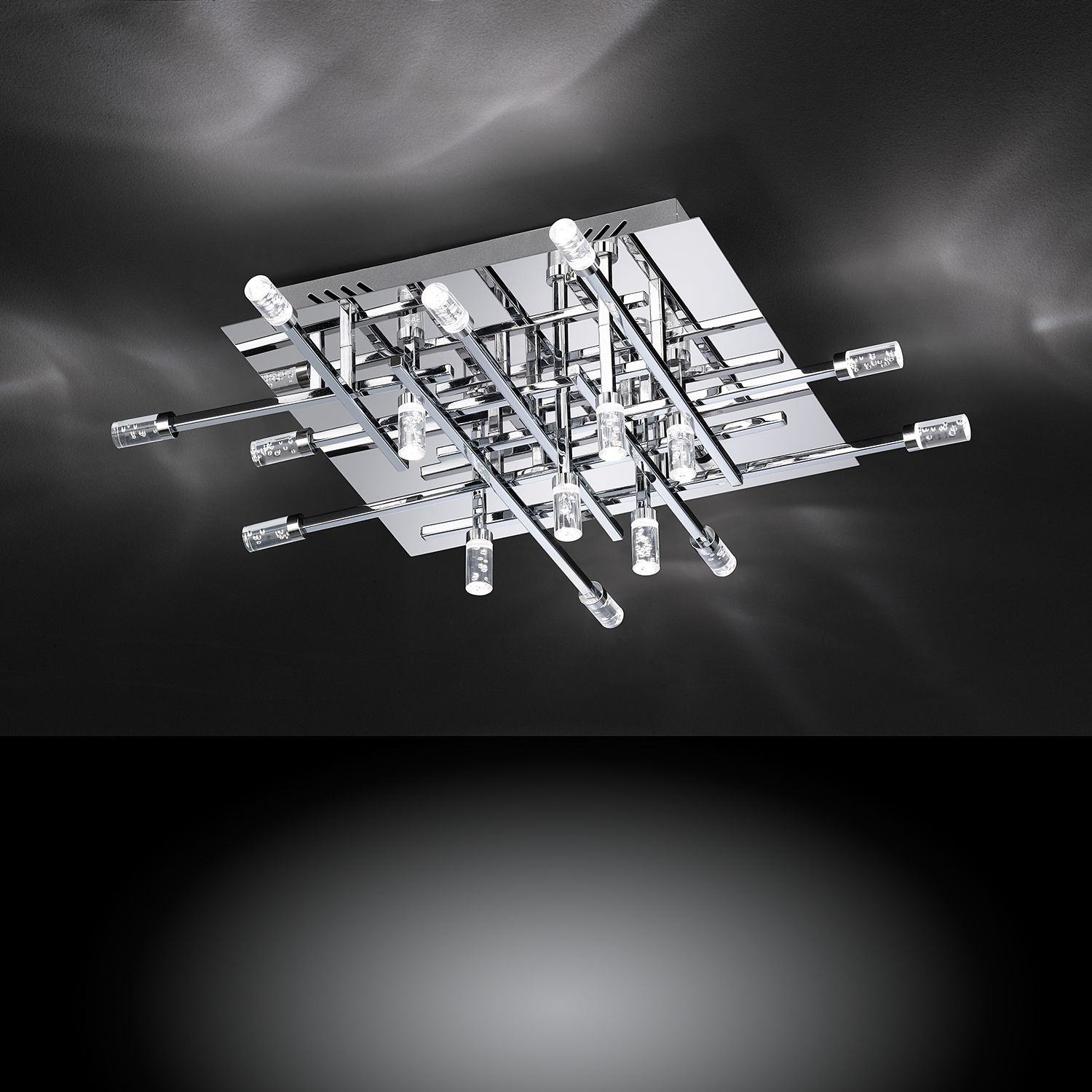 EEK A+, LED-Deckenleuchte Delmar - Metall / Acrylglas - 16, Wofi