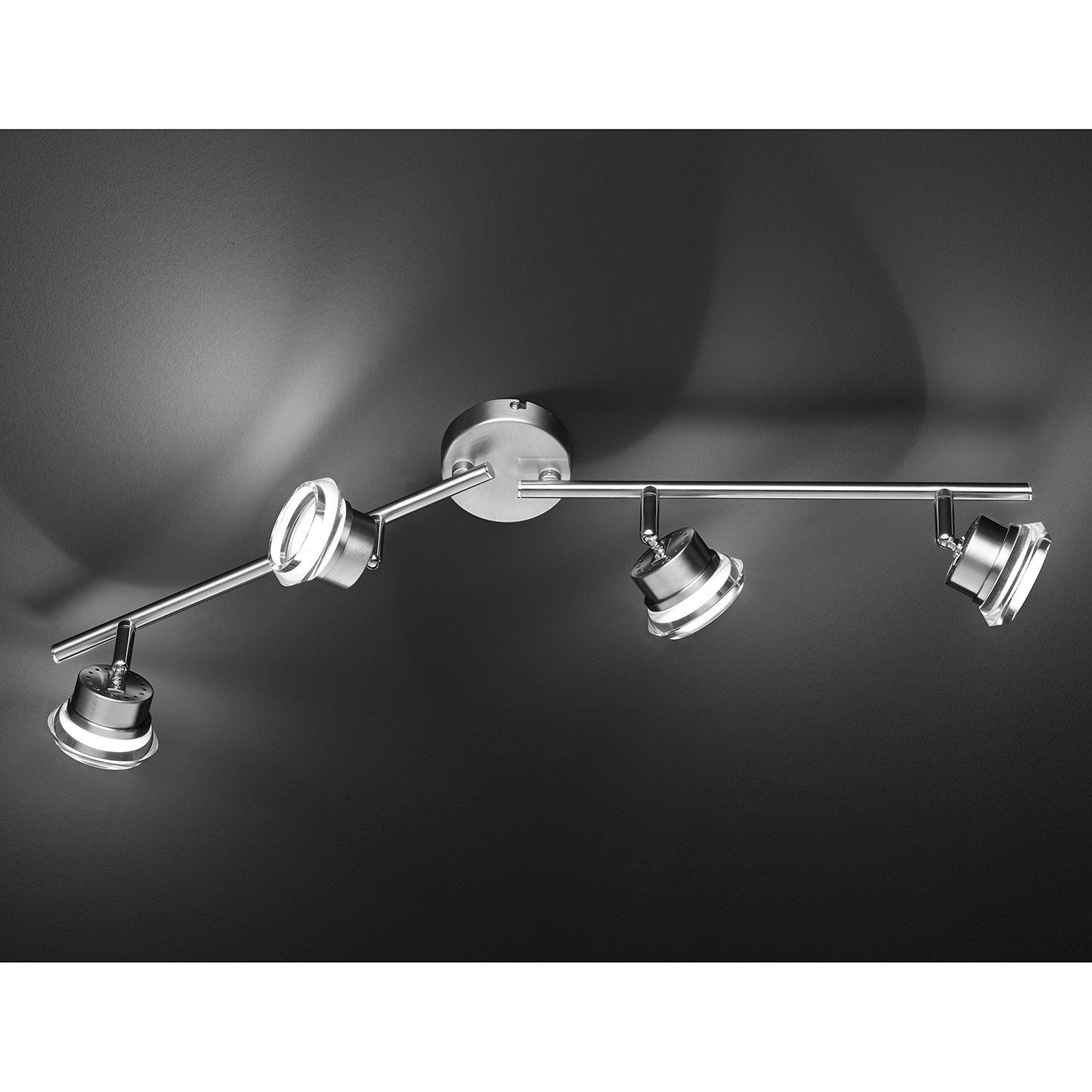 EEK A+, LED-Deckenleuchte Morgan - Metall / Acrylglas - 4, Action