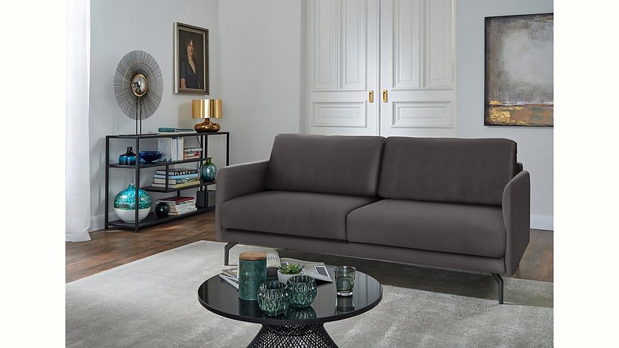 hülsta sofa 3-Sitzer Sofa »hs.450« wahlweise in Stoff oder Leder, mit schmalen Armlehnen