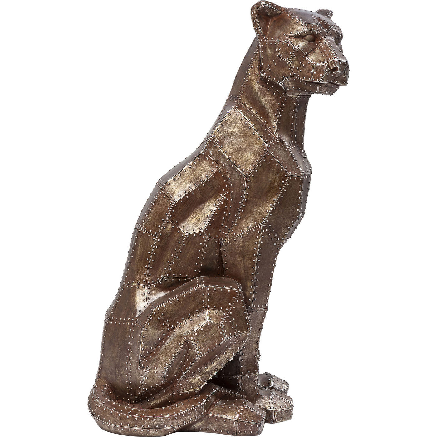 Deko Figur Sitting Cat Rivet Kupfer