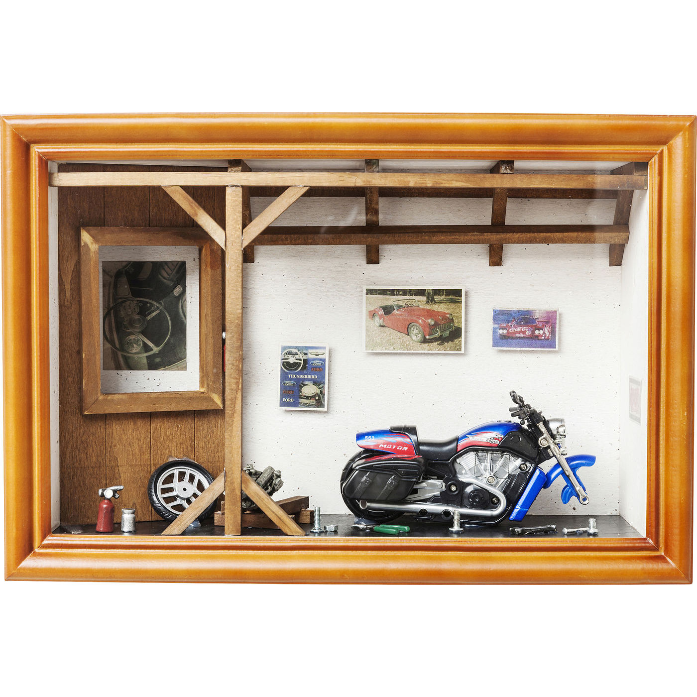 Deko Schaukasten Garage Motorbike