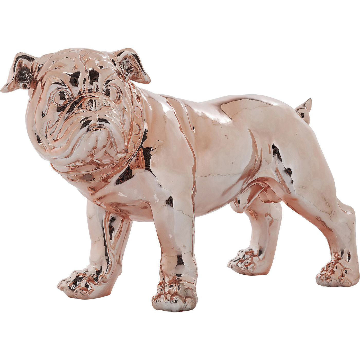 Deko Figur Bulldogge Rosegold Eco 42cm