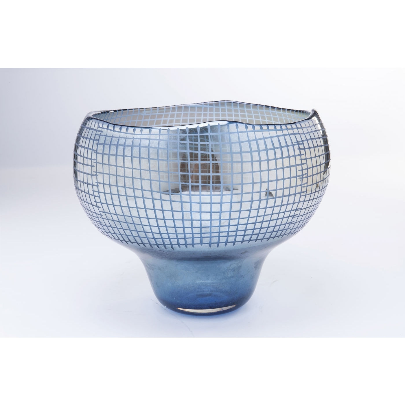 Vase Grid Luster Blau 28cm