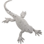 Deko Figur Lizard Silber Medium