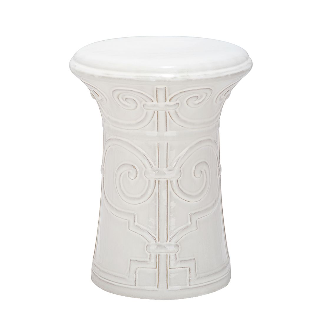 Keramikhocker Imperial - Weiß, Safavieh