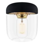 Lampenschirm Acorn Glans - Glas / Silikon - Schwarz / Gold, VITA Copenhagen