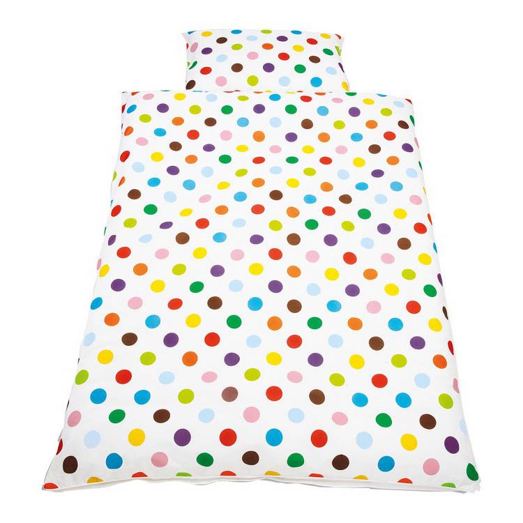 Kinderbettwäsche Dots - Kopf- & Bettbezug - Bunt, Pinolino