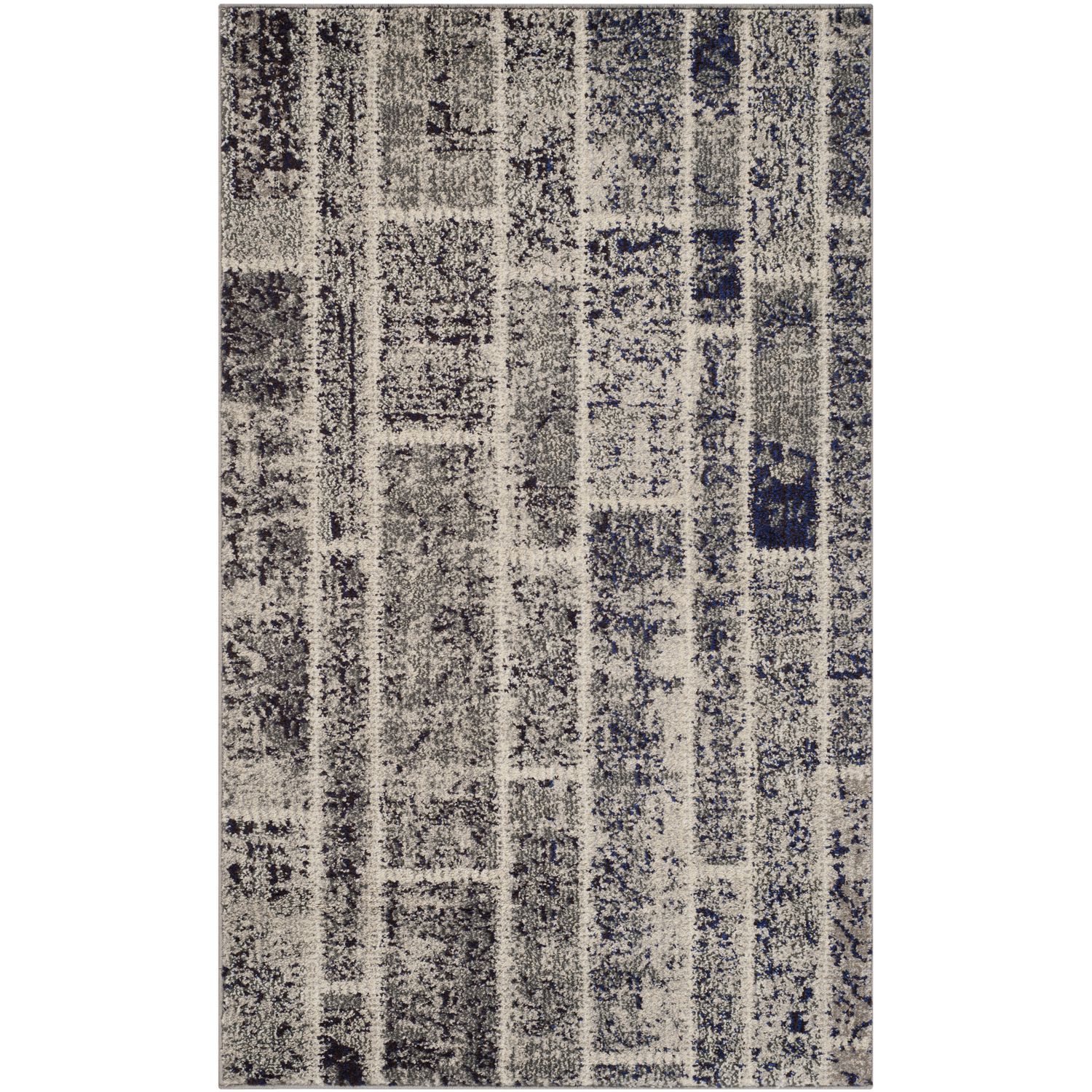 Teppich Effi - Kunstfaser - Sand / Grau - 91 x 152 cm, Safavieh