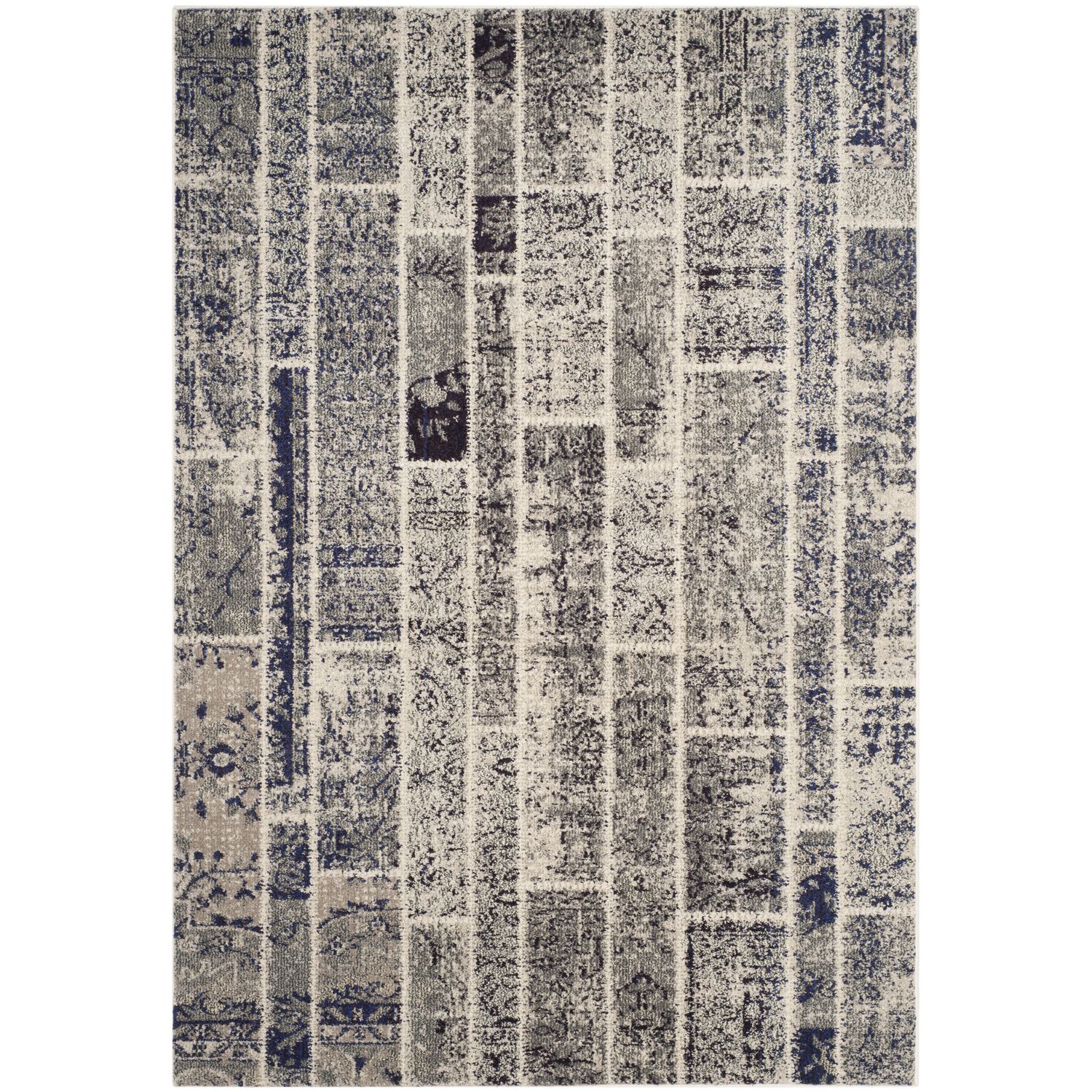 Teppich Effi - Kunstfaser - Sand / Grau - 121 x 170 cm, Safavieh