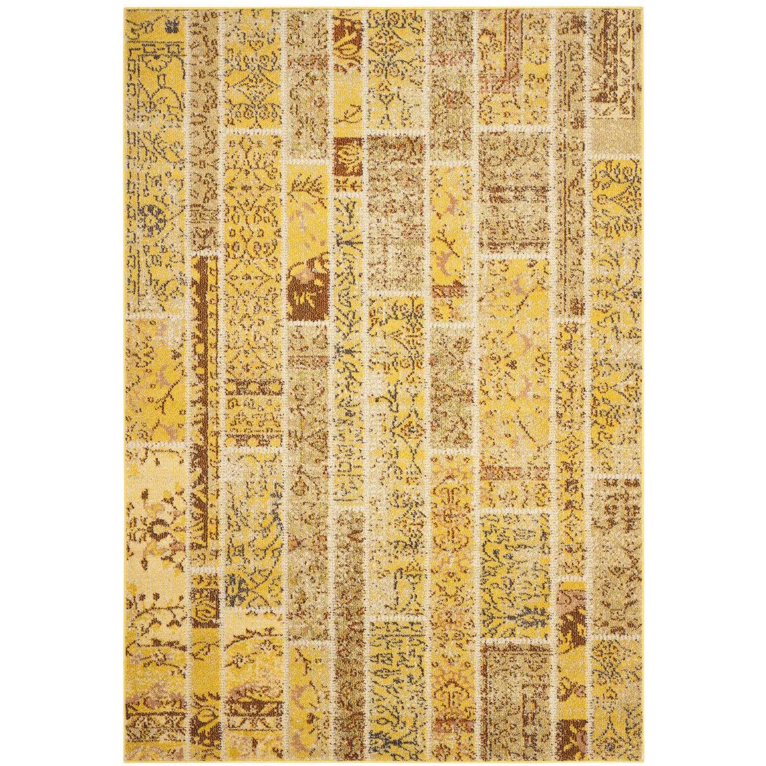 Teppich Effi - Kunstfaser - Gelb / Creme - 121 x 170 cm, Safavieh