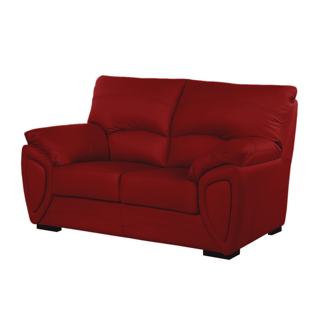 Sofa Luzzi (2-Sitzer) - Echtleder Rot, Nuovoform