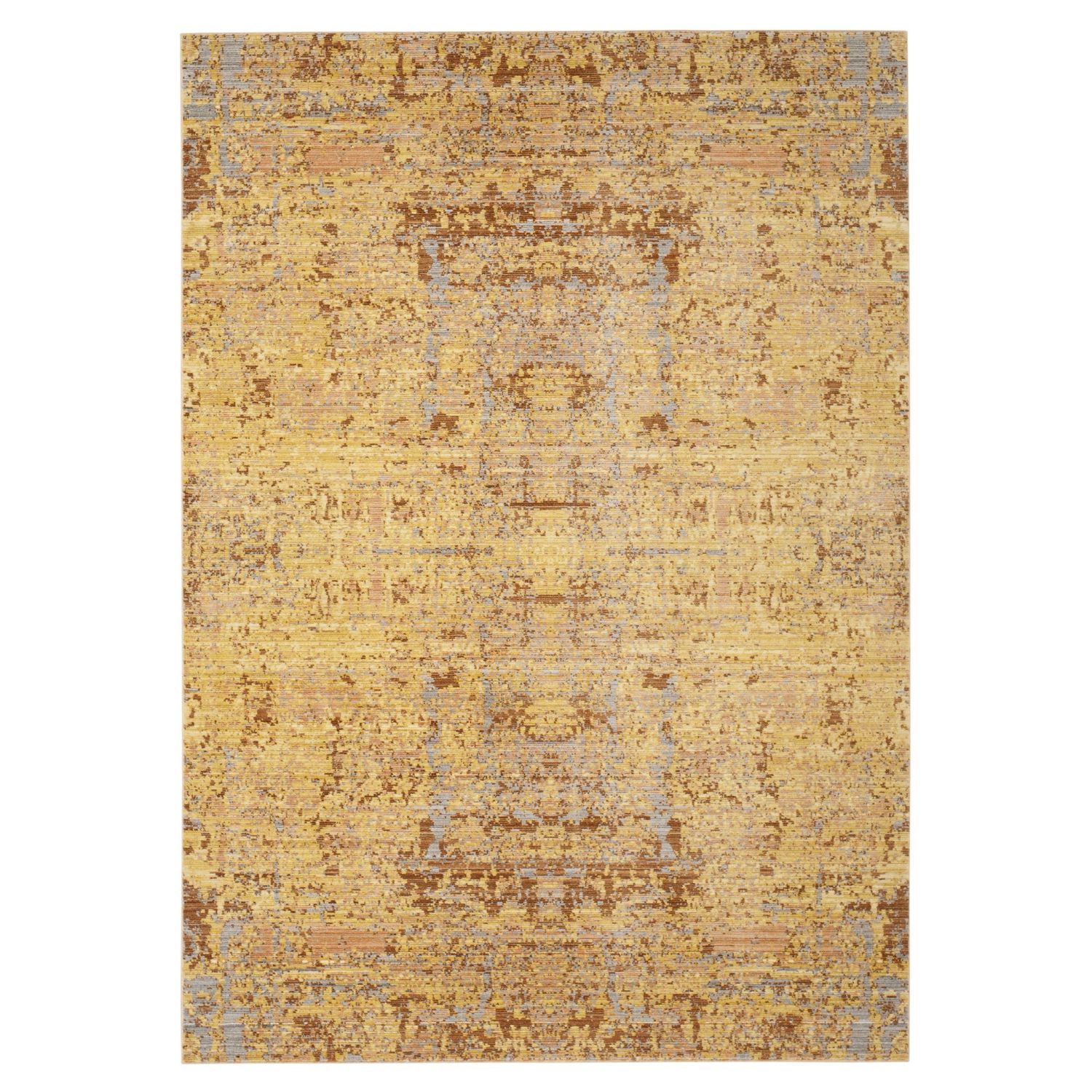 Teppich Abella Vintage - Kunstfaser - Gelb / Hellgrau - 152 x 243 cm, Safavieh