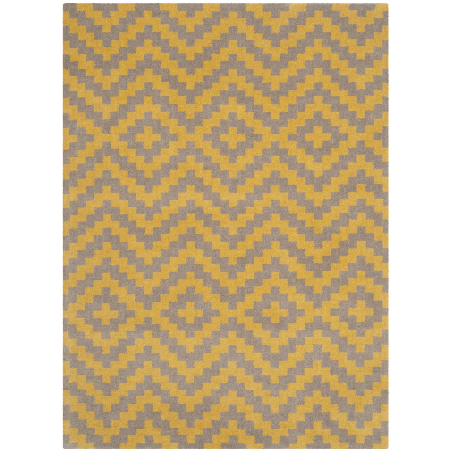 Teppich Aimee handgetuftet - Wolle - Beige / Gelb - 121 x 182 cm, Safavieh