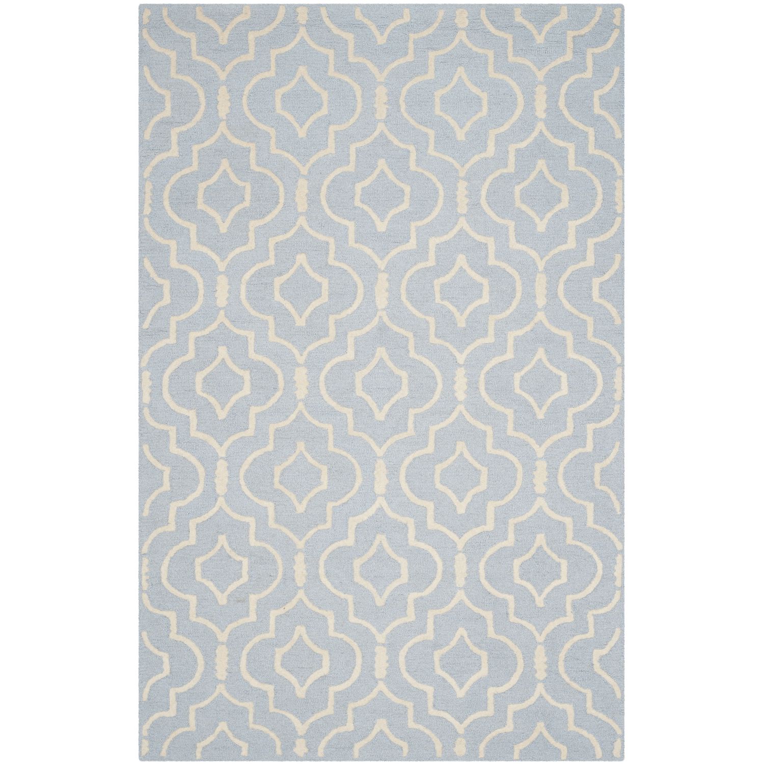 Teppich Ariel handgetuftet - Wolle - Matt Blaugrau - 152 x 243 cm, Safavieh