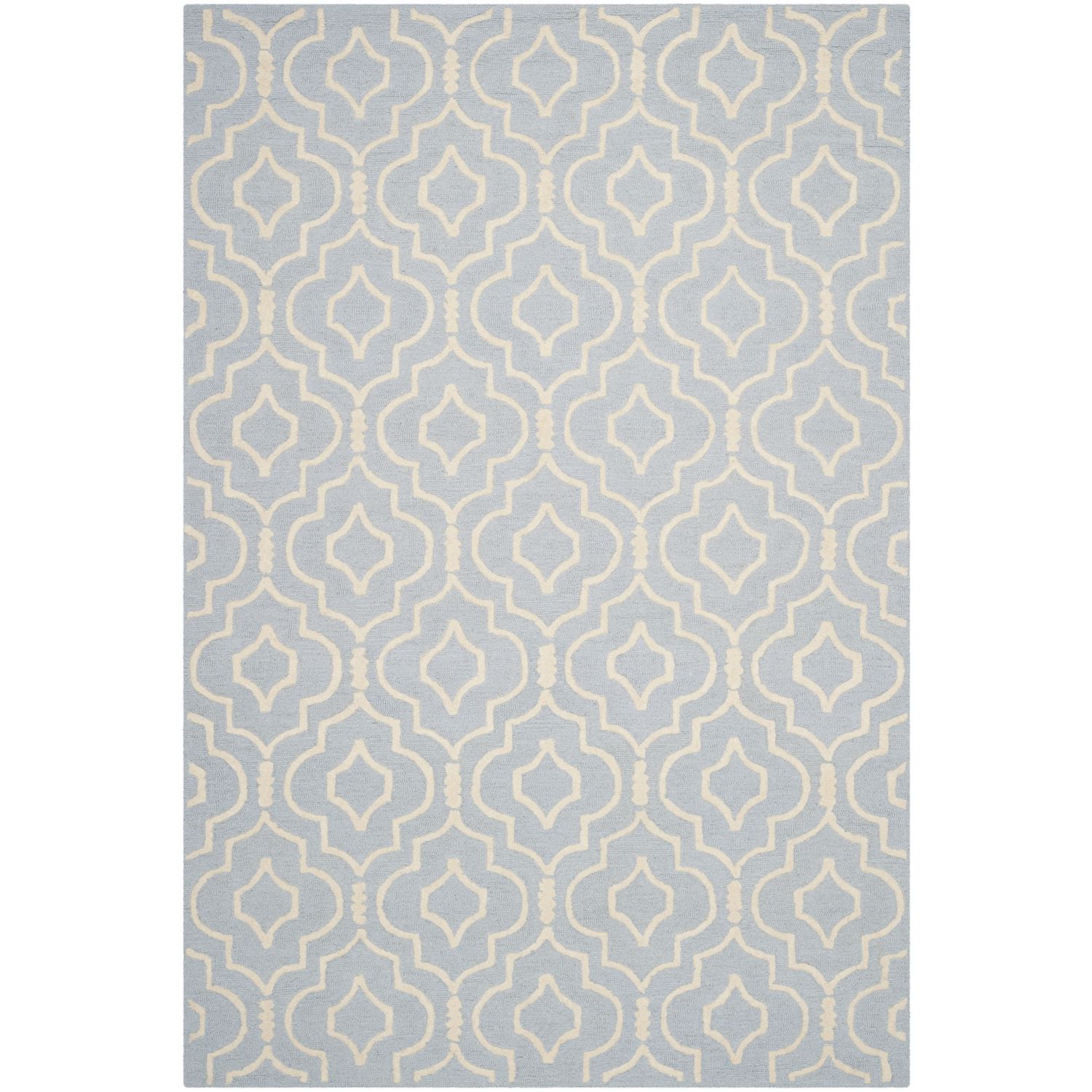 Teppich Ariel handgetuftet - Wolle - Matt Blaugrau - 182 x 274 cm, Safavieh