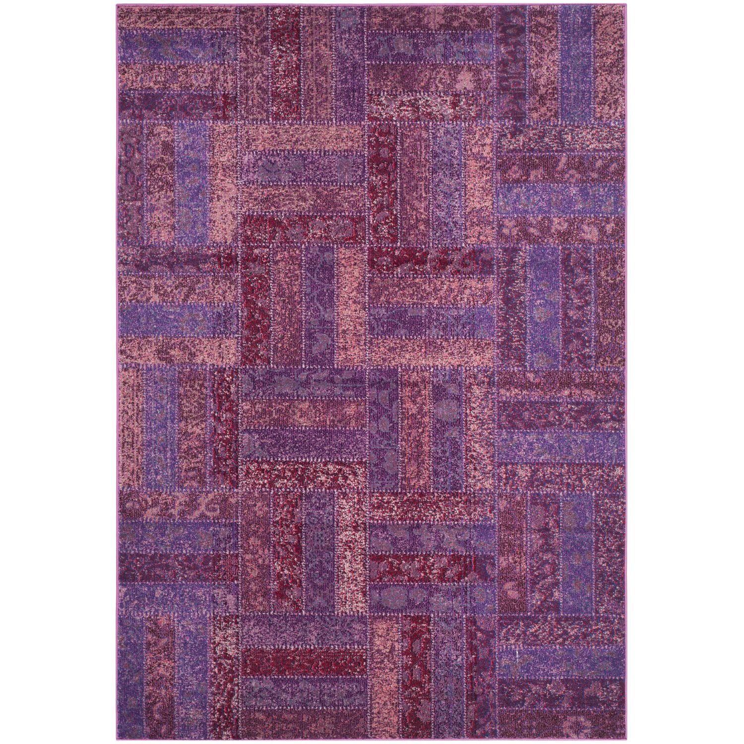 Teppich Cordova - Kunstfaser - Dunkellila / Bordeaux - 154 x 231 cm, Safavieh