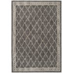 In & Outdoor Teppich Grenada - Kunstfaser - Schwarz / Weiß - 160 x 231 cm, Safavieh