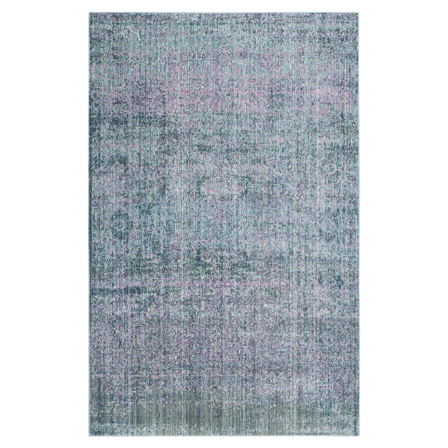 Teppich Lulu Vintage - Kunstfaser - Türkis / Pink - 91 x 152 cm, Safavieh
