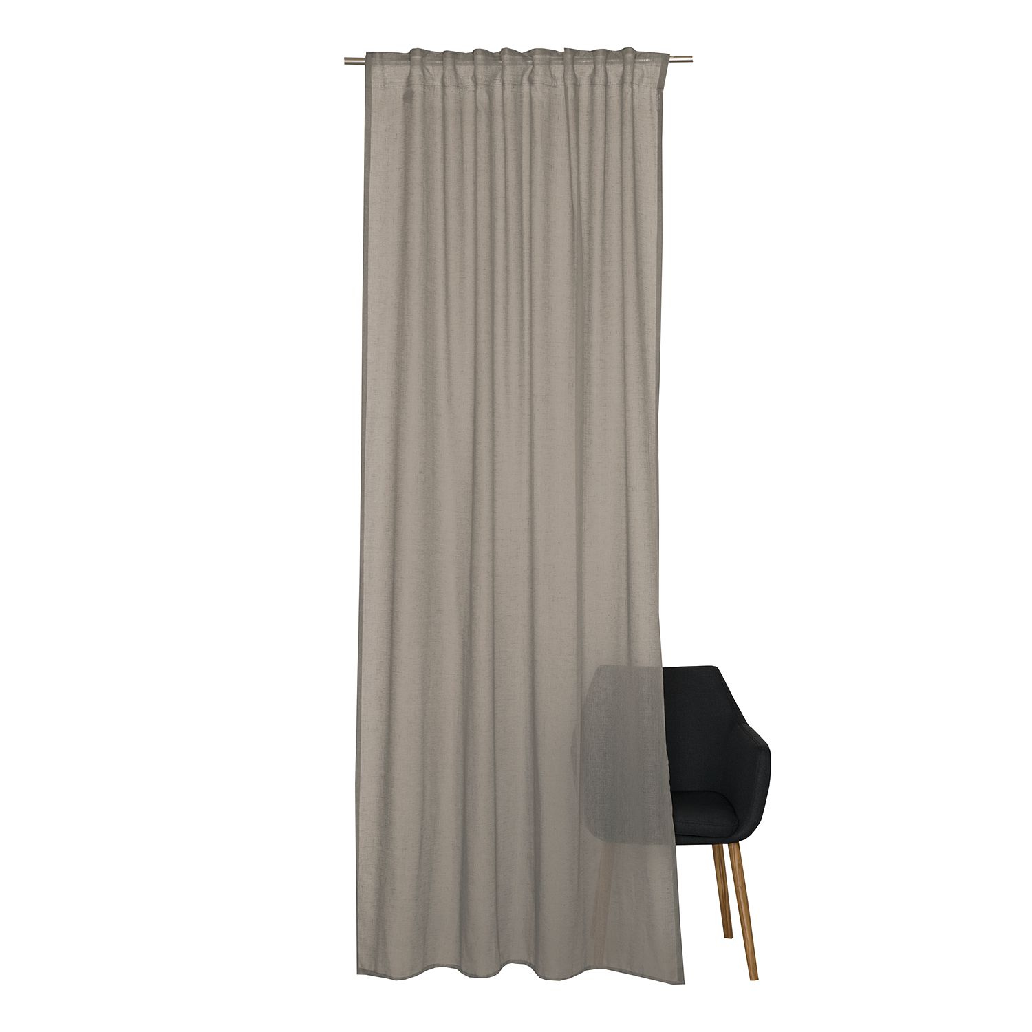 Vorhang Soho - Webstoff - Grau, Schöner Wohnen Kollektion