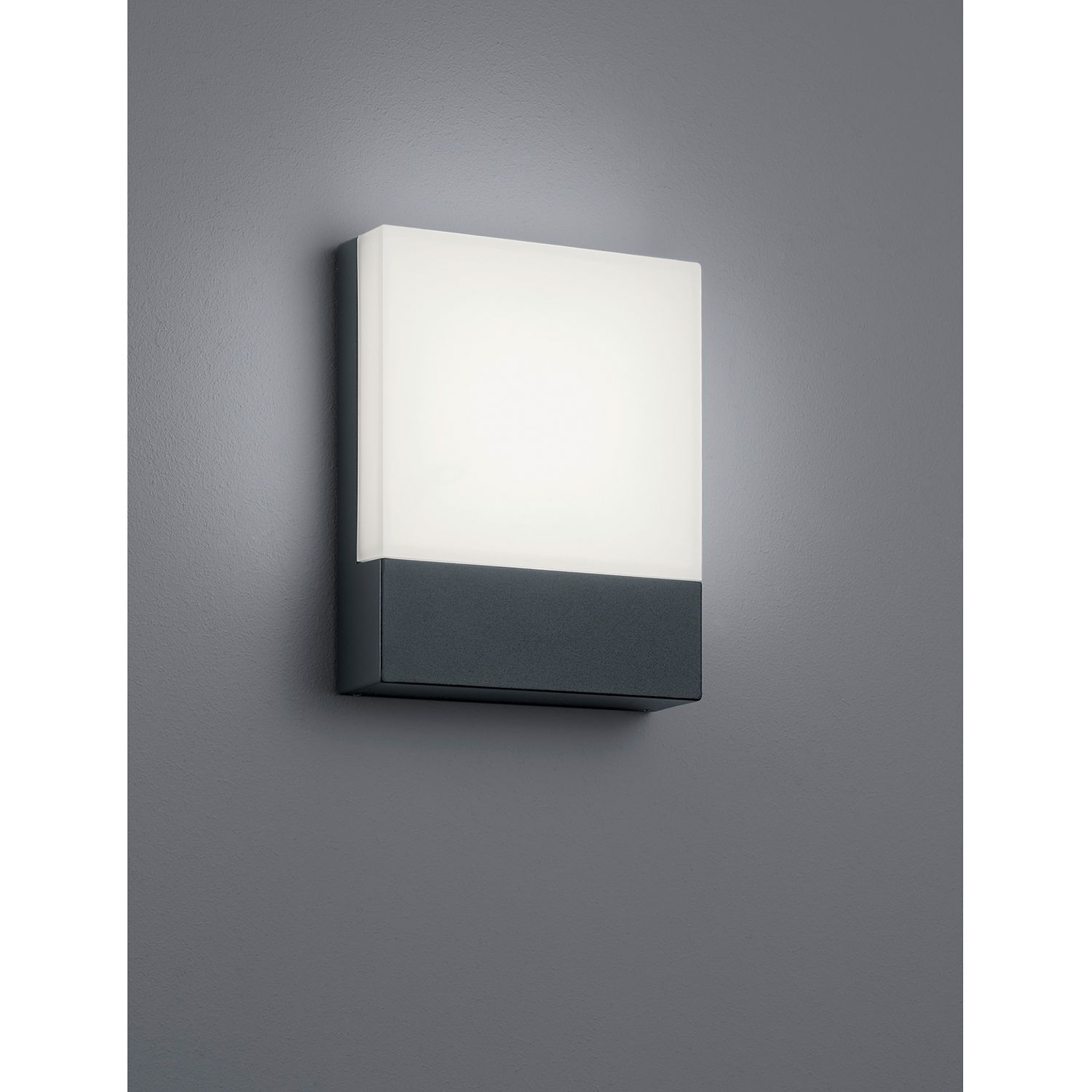 EEK A+, LED-Wandleuchte Pecos - Acrylglas / Aluminium - 1-flammig - Anthrazit / Weiß, Trio