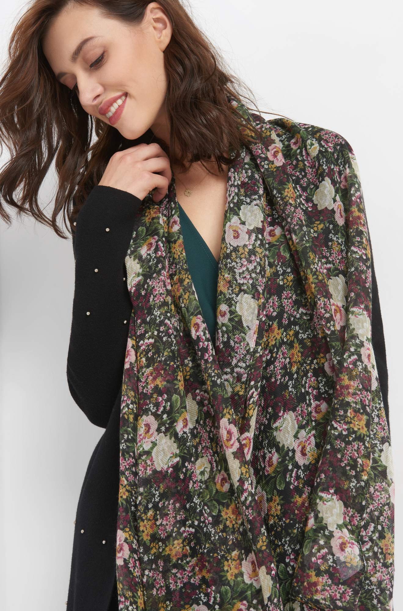 Schal mit Blumenprint