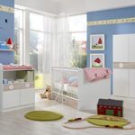 Wimex Babyzimmer Set Kimba, bestehend aus Kleiderschrank, Babybett und Wickelkommode, Liegefläche 70x140 cm, Weiß