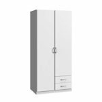 Wimex Kleiderschrank/ Drehtürenschrank Sprint, 2 Türen, 2 Schubladen, (B/H/T) 90 x 197 x 58 cm, Weiß