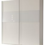 Wimex Kleiderschrank/ Schwebetürenschrank Arezzo, 2 Türen, (B/H/T) 198 x 64 x 180 cm, Alpinweiß/ Absetzung Glas Weiß