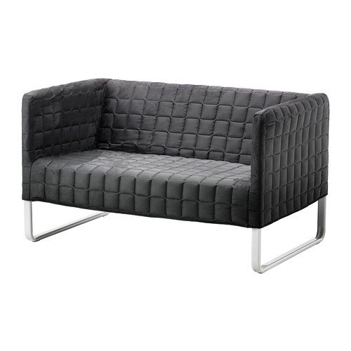 Ikea Knopparp 2-Sitzer-Sofa, abnehmbar, maschinenwaschbar, 119 x 66 x 70 cm, Grau, B x T x H: 119 x 66 x 70 cm