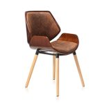 Makika Design Stuhl Retro Bürostuhl Vintage Hocker Kunstleder Wohnzimmerstuhl Esszimmerstuhl Küchenstuhl Sessel…