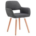WOLTU® 1 Stück Esszimmerstuhl Küchenstuhl Wohnzimmerstuhl Design Stuhl Retro Stuhl Polsterstuhl mit Arm- und Rückenlehne…