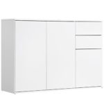 mokebo® Kommode 'Die Elegante', modernes Sideboard & Highboard, Made in Germany | 117x81x34 (B/H/T in cm) | Weiß