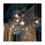 Nordic Restaurant Blase Ball LED Kronleuchter Bar Fenster Galerie Wohnzimmer Lampe Kreative Glas Magische Bohne…