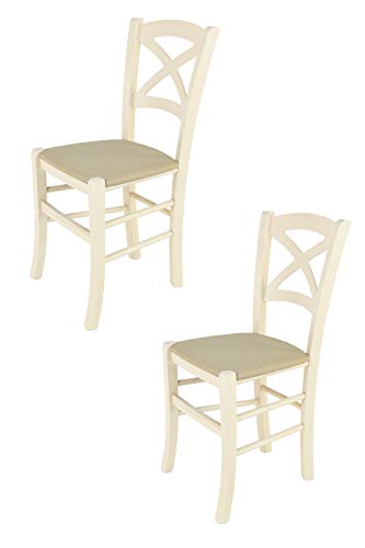 t m c s Tommychairs - Stuhl Cross für Küche und Esszimmer, Robuste Struktur aus lackiertem Buchenholz in der Anilinfarbe…
