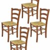 Tommychairs - 4er Set Stühle Venice für Küche und Esszimmer, robuste Struktur aus lackiertem Buchenholz im Farbton…