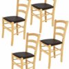 Tommychairs - 4er Set Stühle Venice für Küche und Esszimmer, robuste Struktur aus lackiertem Buchenholz im Farbton…
