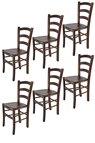 t m c s Tommychairs - 6er Set Stühle Venice für Küche und Esszimmer, robuste Struktur aus lackiertem Buchenholz im…