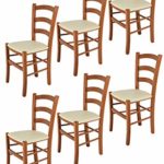 Tommychairs - 6er Set Stühle Venice für Küche und Esszimmer, robuste Struktur aus lackiertem Buchenholz im Farbton…